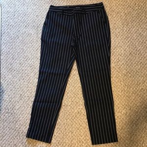 Straight leg striped pants
